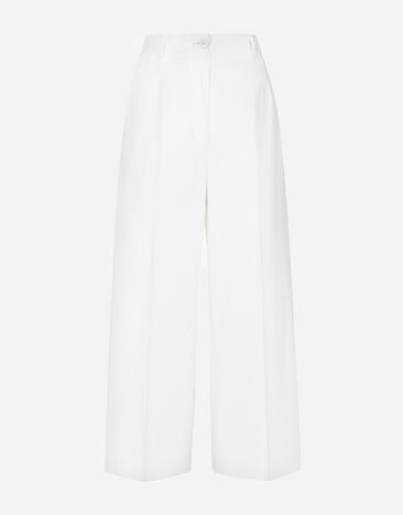 Dolce & Gabbana Pantalones culotte de gabardina Imprima FTC63THI1BE