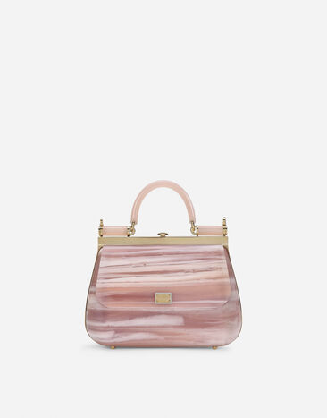 Dolce & Gabbana Sicily box bag in acrylic glass Pink BB7116A1471