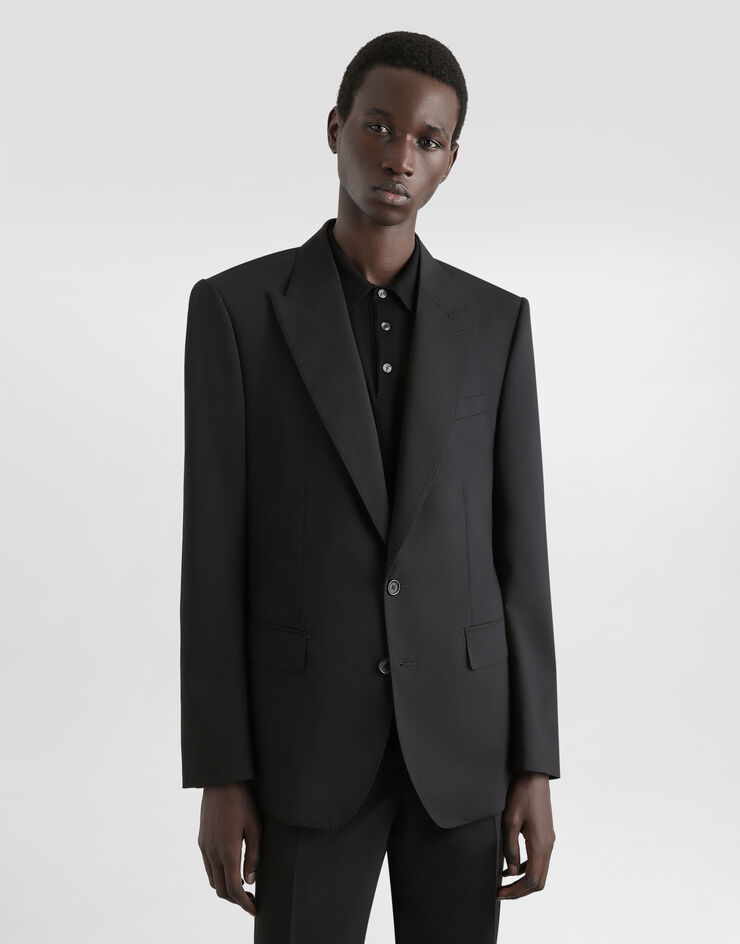 Dolce & Gabbana Stretch wool Sicilia-fit suit Black GKPQMTFUBF2
