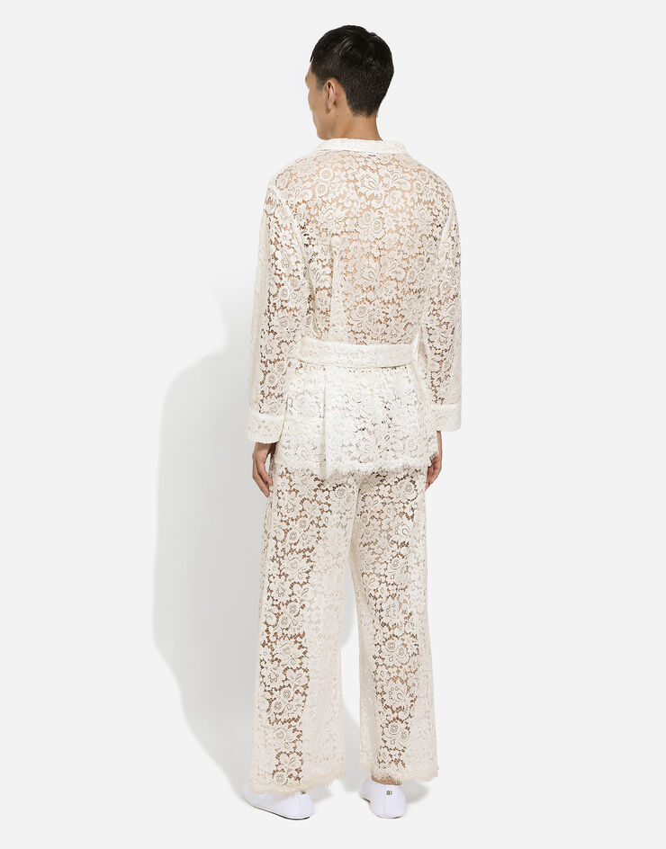 Dolce & Gabbana Vestaglia di pizzo Bianco G2TT0TFLM55