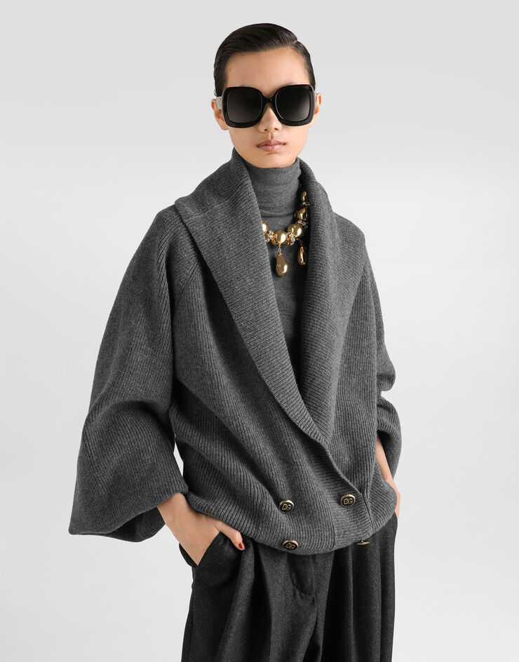 Dolce & Gabbana 开衫 针织 半英式罗纹 Grey FXVFITJDVMT