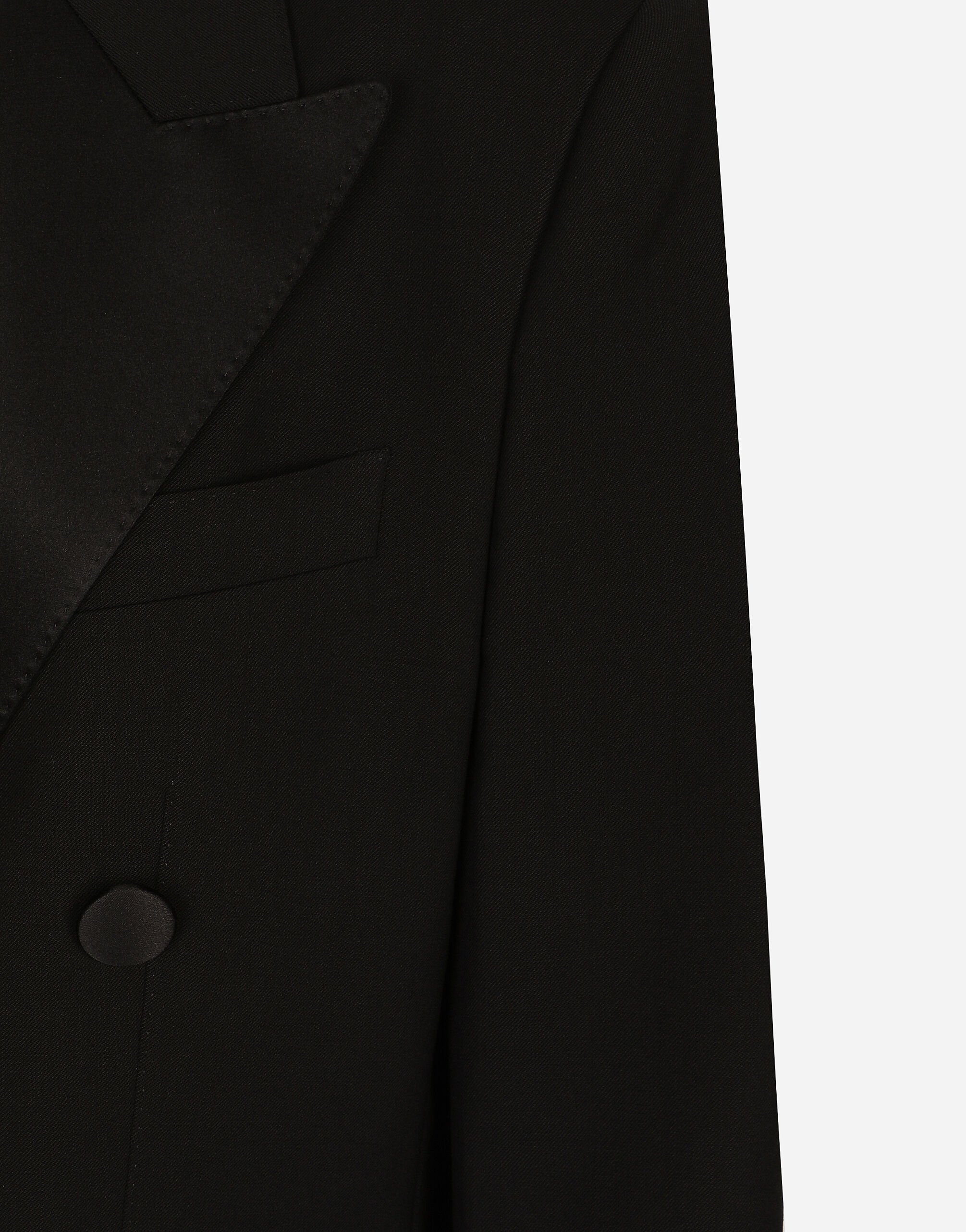 ◆完売前に◆【Dolce&Gabbana】ウール ダブルブレストブレザー ブラックのウィメンズ ダブルブレストブレザー ウールクロス