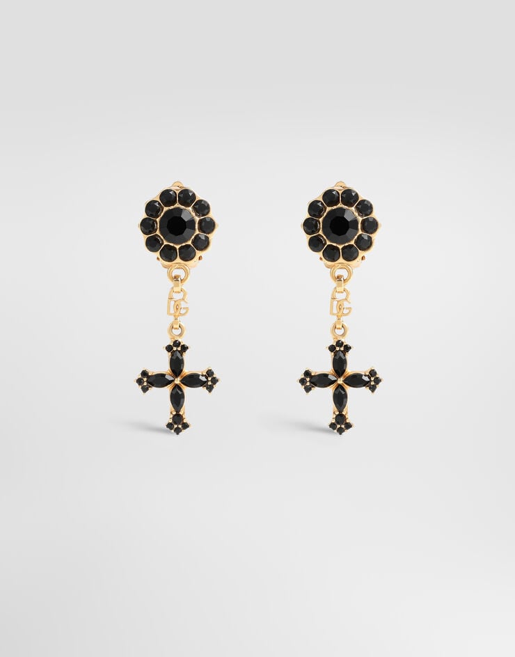 Dolce & Gabbana クロス&ラインストーン クリップ イヤリング マルチカラー WEQ4S2W1111