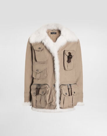 Dolce & Gabbana Waxed faille jacket Beige G9CDMZHUMS8