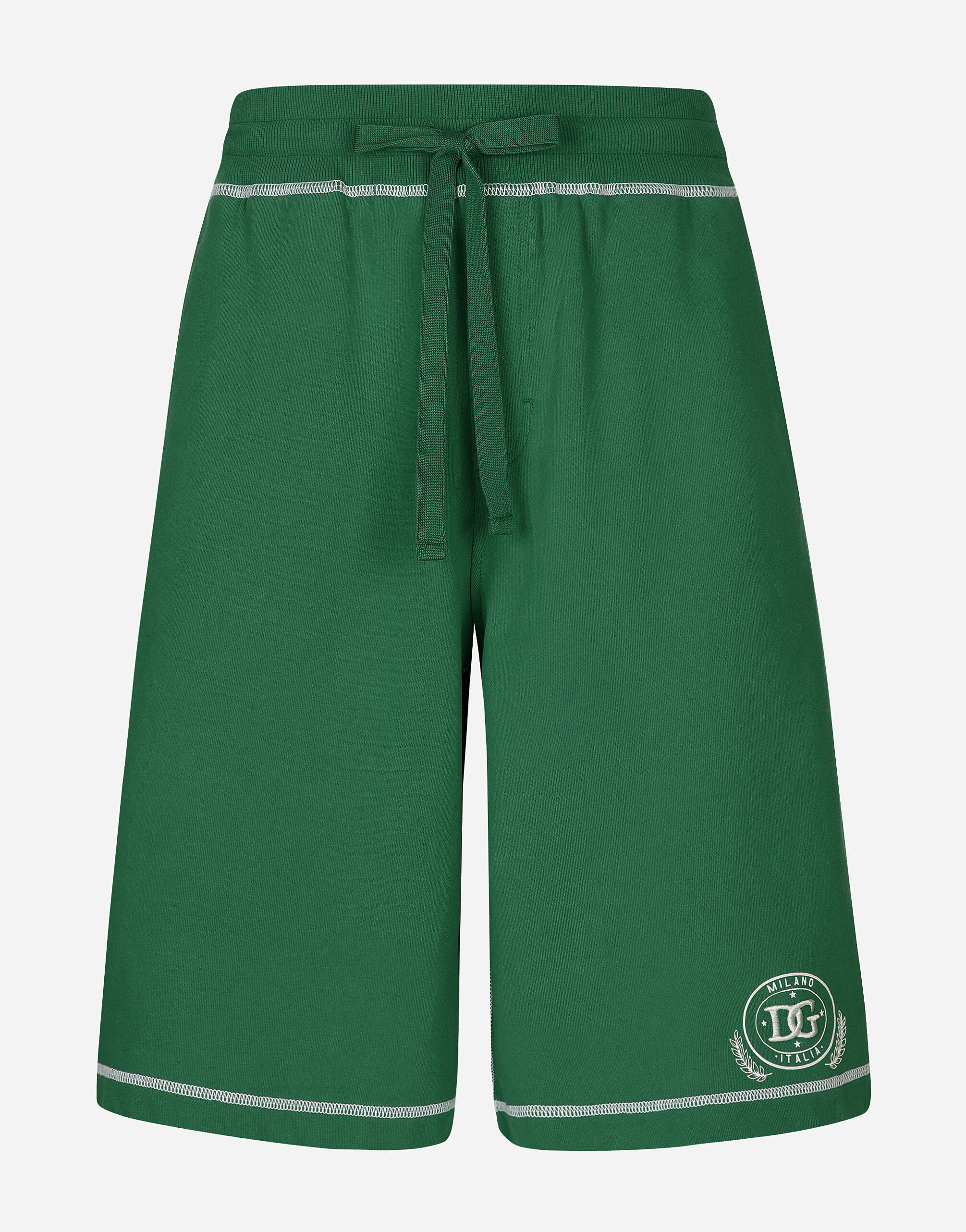 Bermuda jogging con logo ricamato