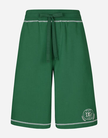 Dolce & Gabbana Bermudas estilo jogger con logotipo bordado Verde GP08BZG7NON