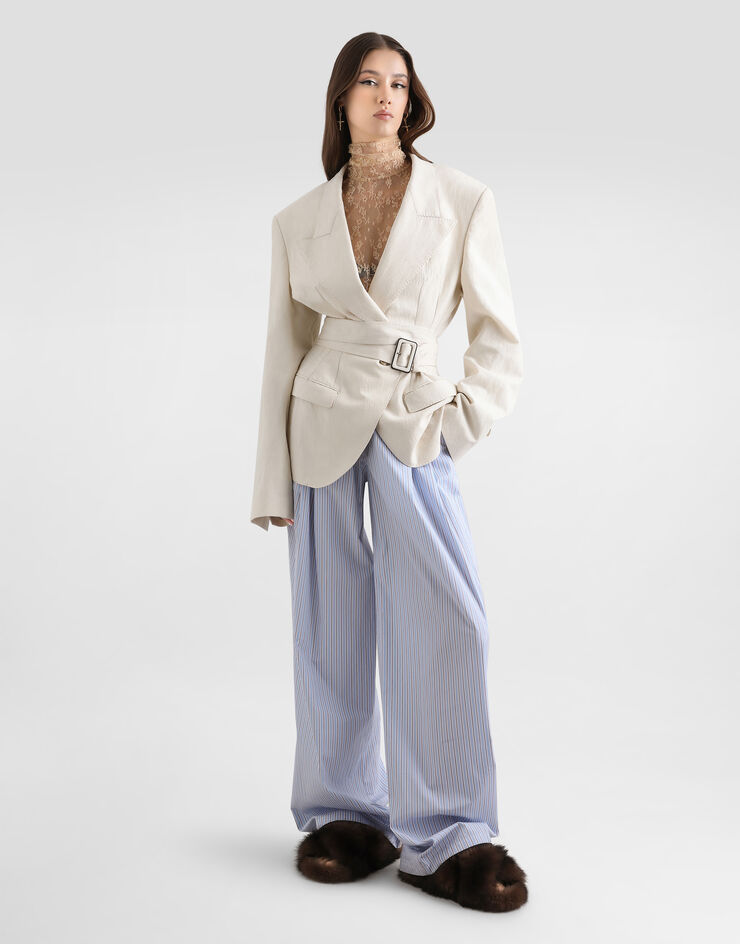 Dolce & Gabbana Striped poplin trousers Multicolor FTDLETFR510