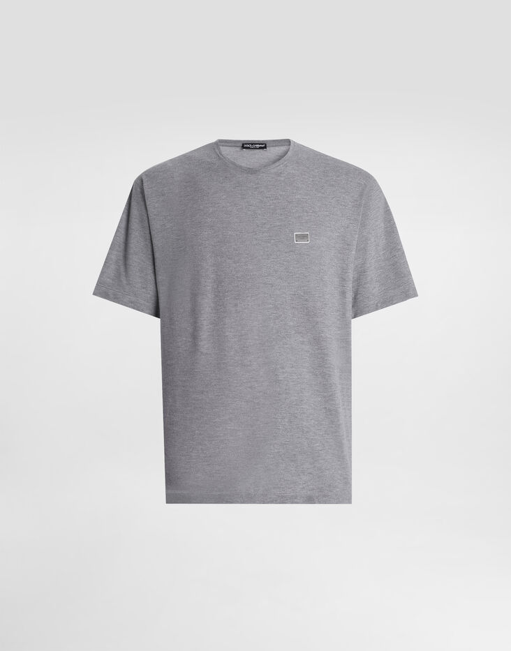 Dolce & Gabbana Blue Logo Cotton Men Polo Shirt T-shirt main image 0