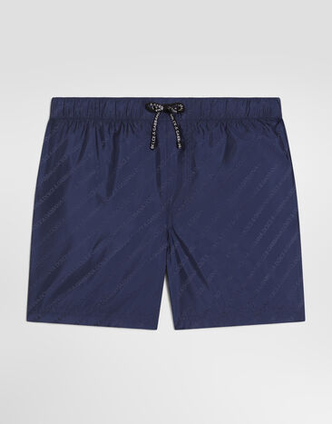 Dolce & Gabbana Logo-jacquard swim boxer shorts Blue L4J818FJSDF