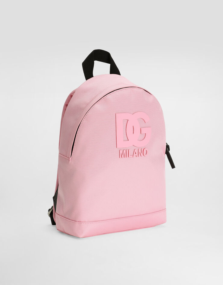 Dolce & Gabbana Nylon backpack with DG patch Pink EM0147AU927