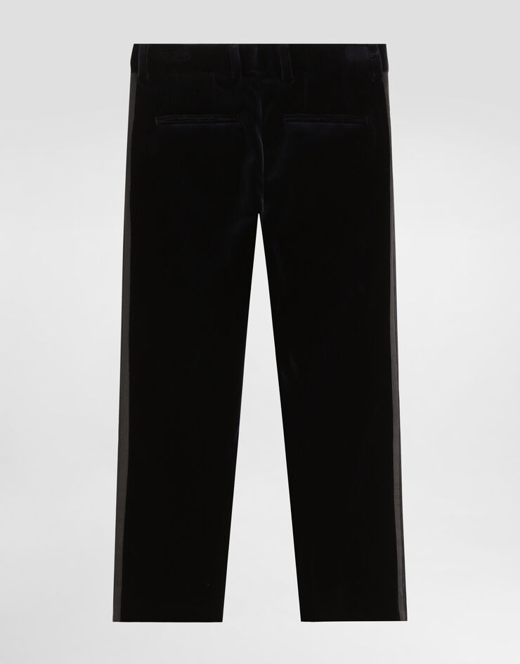 Dolce & Gabbana Pantalon classique en velours Bleu L44P72FUWBN