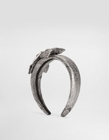 Dolce & Gabbana Lamé jacquard headband Silver LB3L69HJMQW