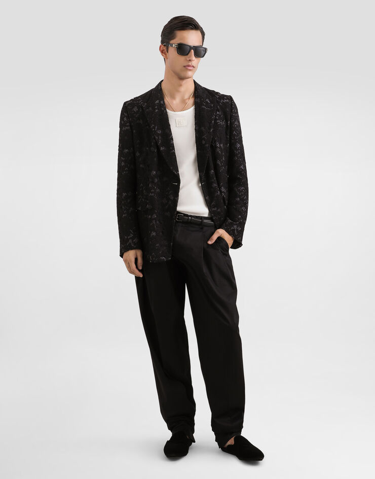 Dolce & Gabbana 더블 브레스티드 레이스 재킷 Multicolor G2SV7TGK044