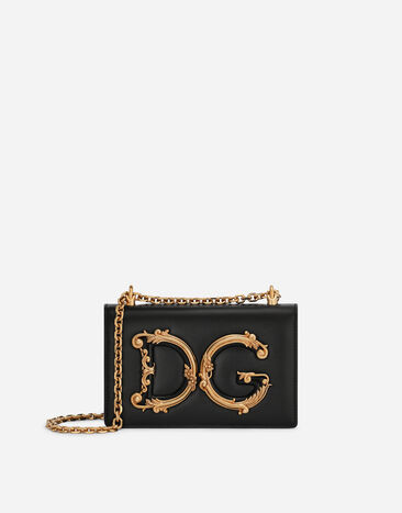 Dolce & Gabbana حقيبة كتف من جلد النابا بشعار DG للبنات متعدد الألوان BB6498AS110