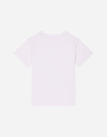 Dolce&Gabbana Jersey T-shirt with logo tag Pink L1JT7TG7I2O