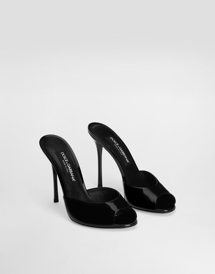 Dolce & Gabbana Keira patent leather mules Black CR2011A1471