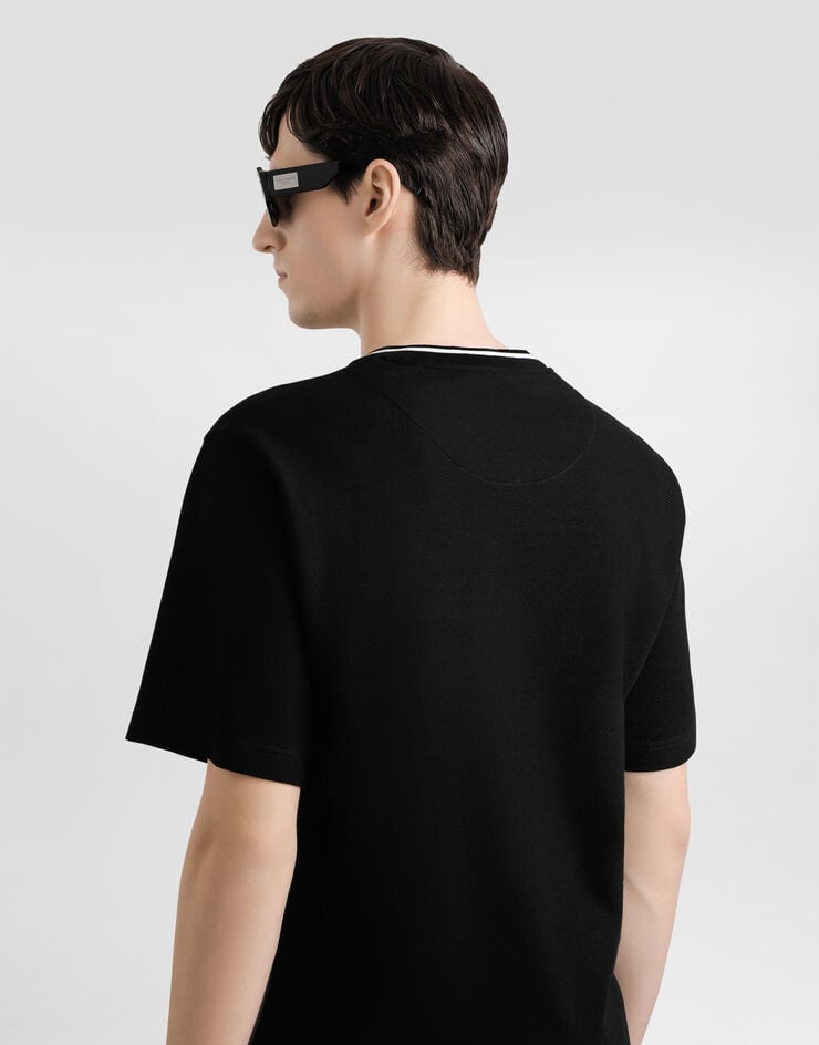 Dolce & Gabbana Cotton piqué t-shirt Black G8ST3ZHU7UT