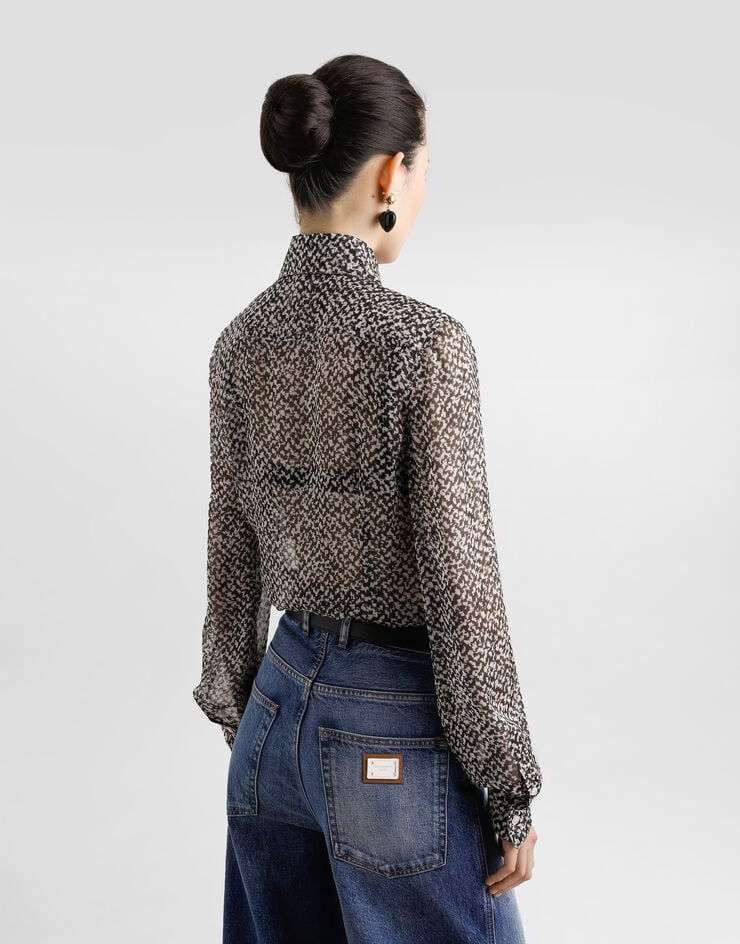 Dolce & Gabbana Silk chiffon shirt Multicolor F5R64TIS1ZP