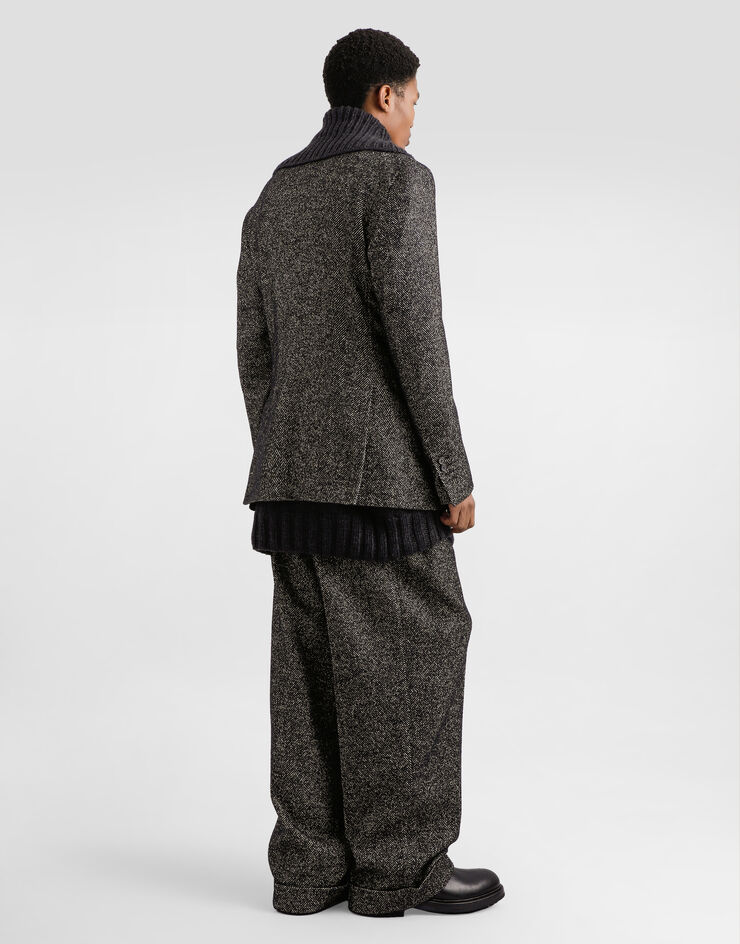 Dolce & Gabbana Wool chevron single-breasted vest Multicolor G7990TFCBAJ
