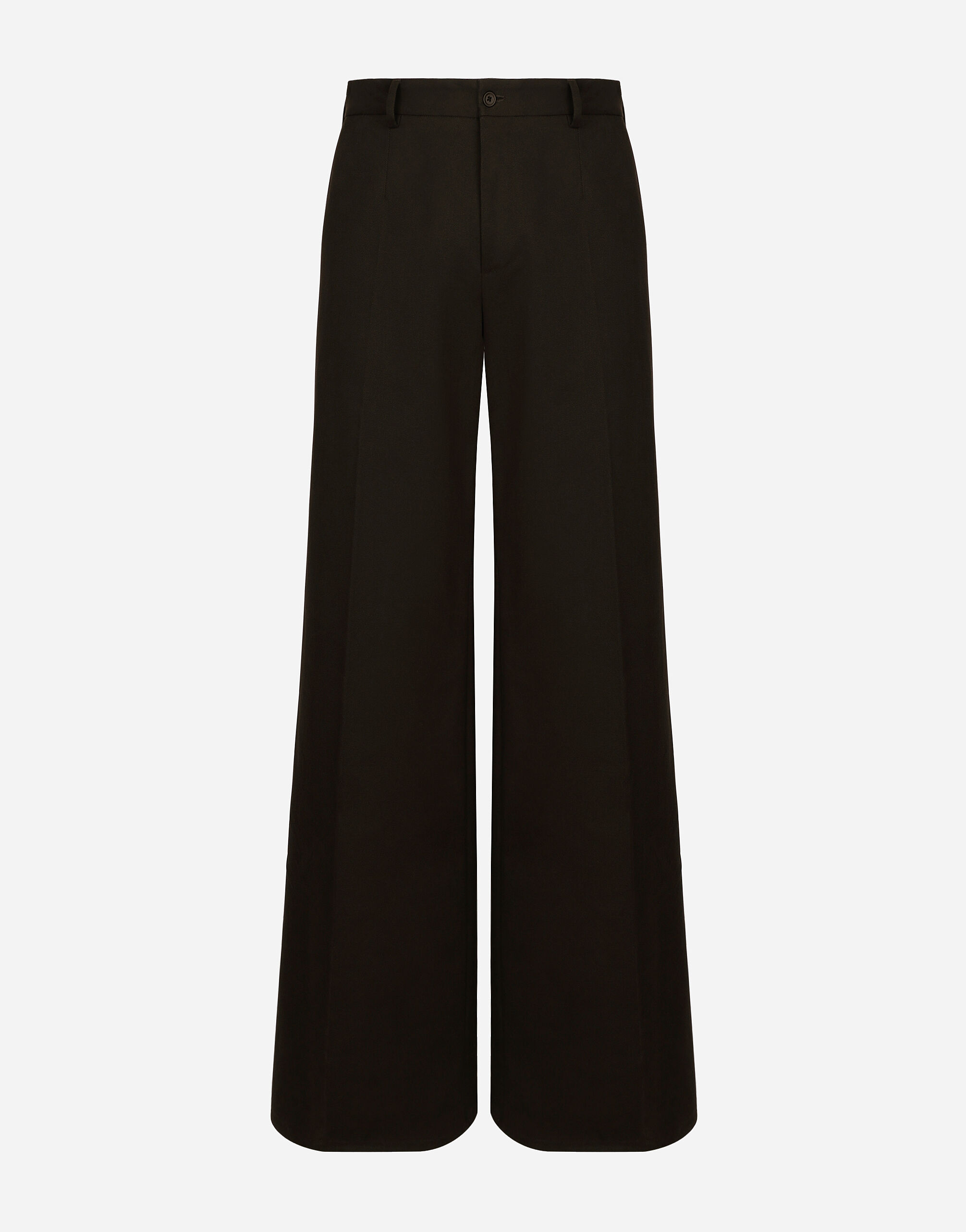 Dolce & Gabbana Pantalone gamba larga in cotone stretch Stampa GXX06TJFMX4