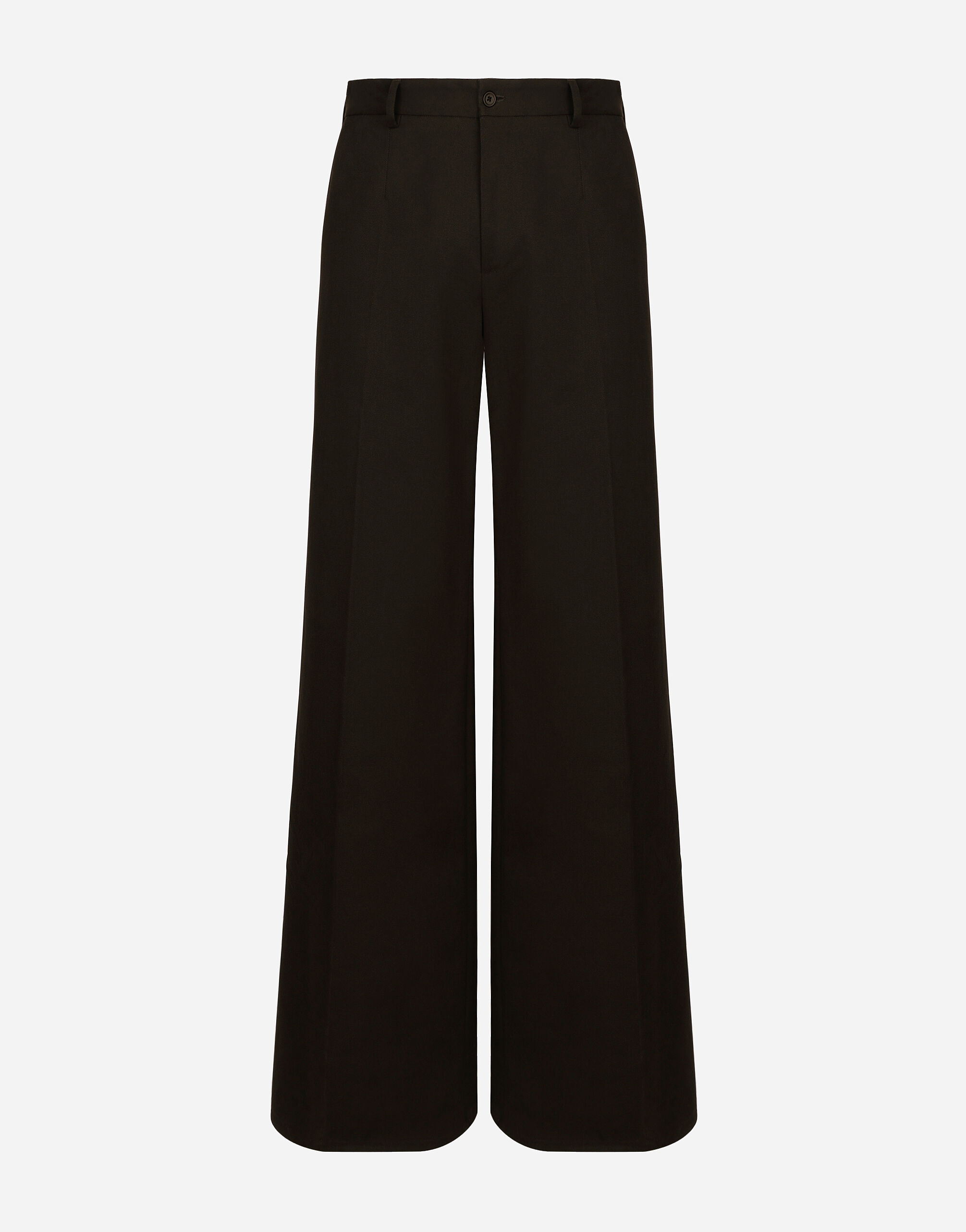 パンツ Dolce & Gabbana 'sartoriale' pants Wide-leg stretch cotton pants in Brown for Men | Dolce&Gabbana®