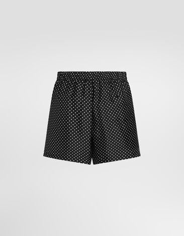 Dolce & Gabbana Polka dot-print silk twill boxer shorts Dolce & Gabbana Polka dot-print silk twill boxer shorts Multicolor M3A21TIS13O