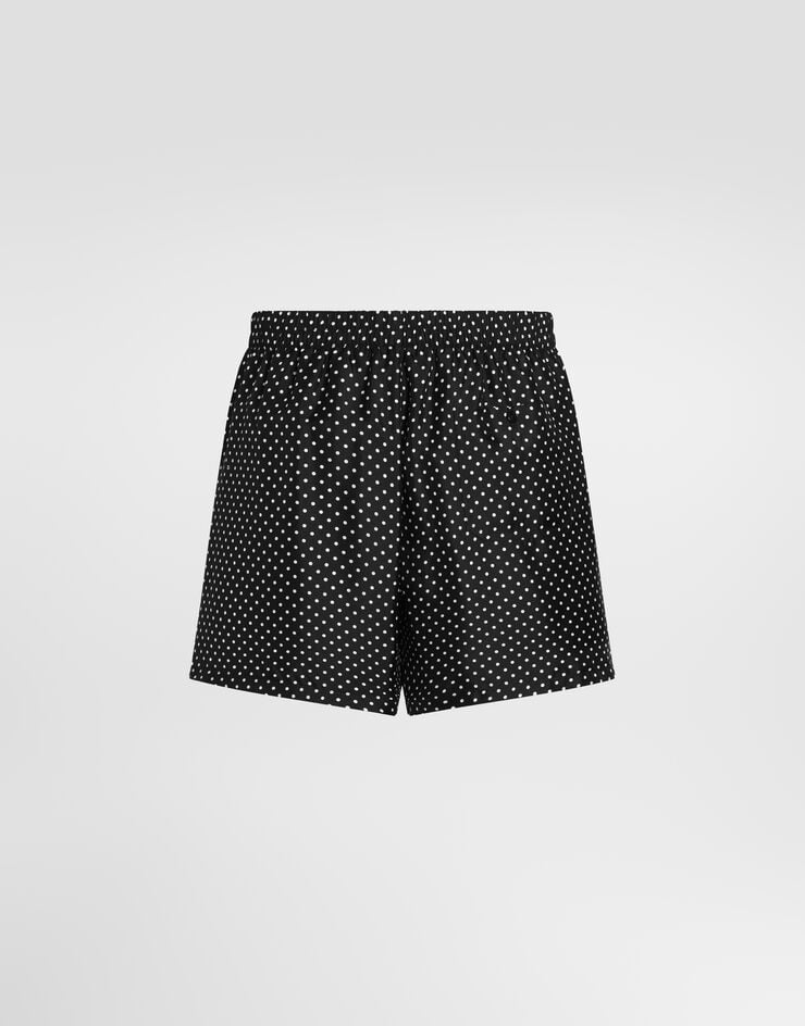 Dolce & Gabbana Short boxer en twill de soie à imprimé pois Dolce & Gabbana Short boxer en twill de soie à imprimé pois Multicolore M3A21TIS13O