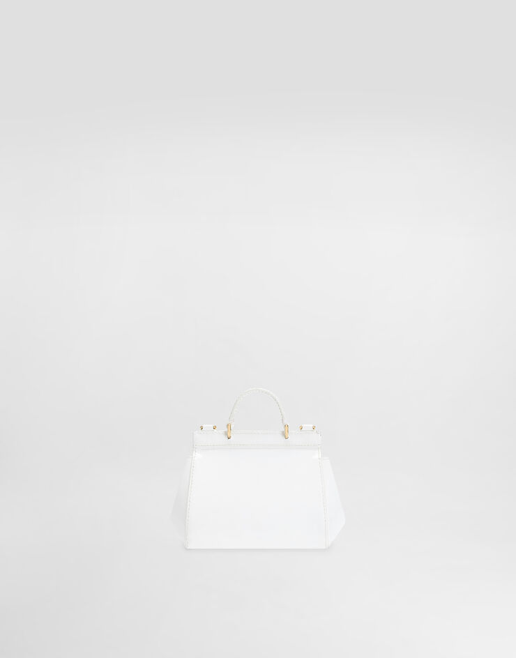 Dolce & Gabbana Minibolso Sicily de charol Blanco EB0003A1067