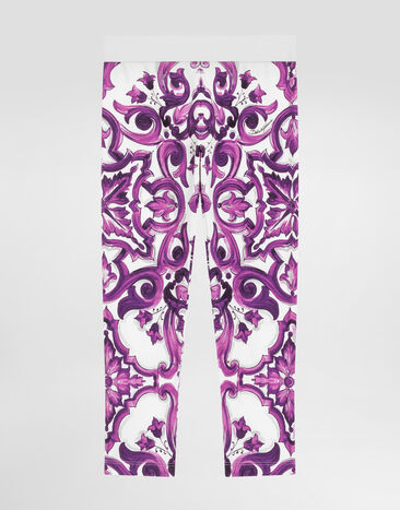 Dolce & Gabbana Majolica-print interlock leggings Multicolor L5JP5BHPGF4