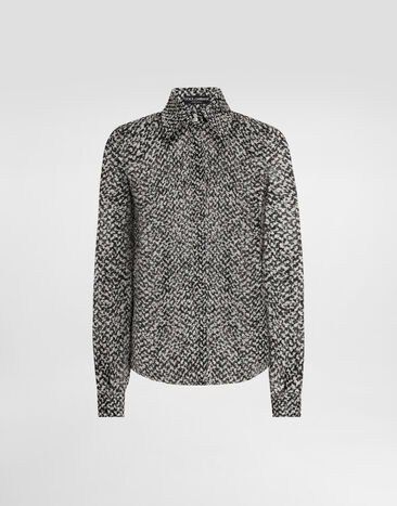 Dolce & Gabbana Silk chiffon shirt Multicolor F5R64TIS1ZP