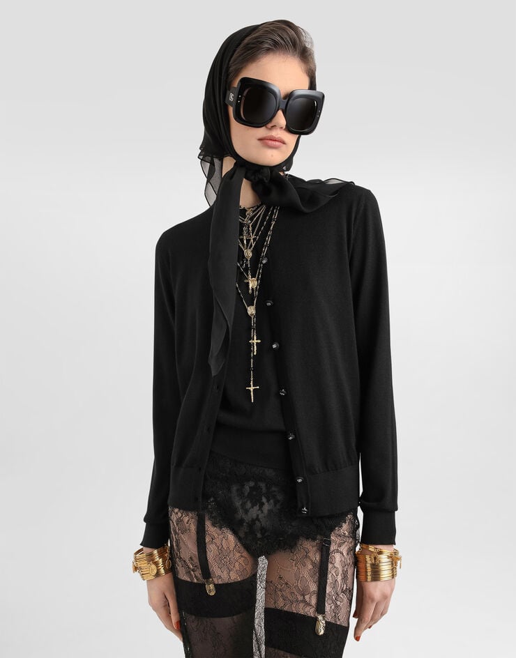 Dolce & Gabbana Cashmere cardigan Dolce & Gabbana Cashmere cardigan Black FXV09ZJGMHZ