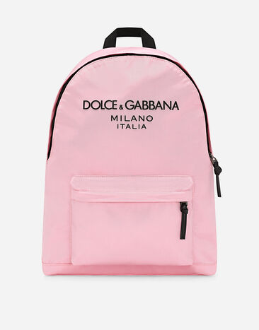 Dolce & Gabbana Nylon backpack with Dolce&Gabbana logo Pink EM0074AB124