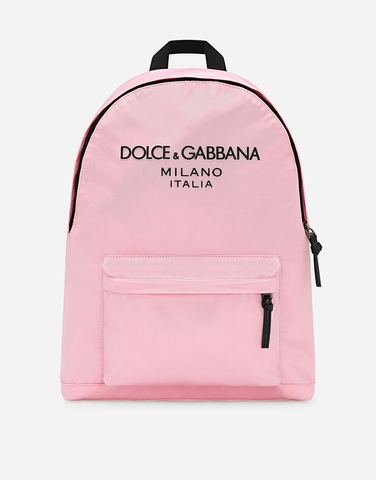 Dolce & Gabbana Zaino in nylon con logo Dolce&Gabbana Rosa EM0074AB124