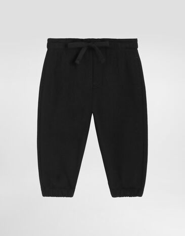 Dolce & Gabbana Fleece trousers with print Black L1JPLEG7PTH