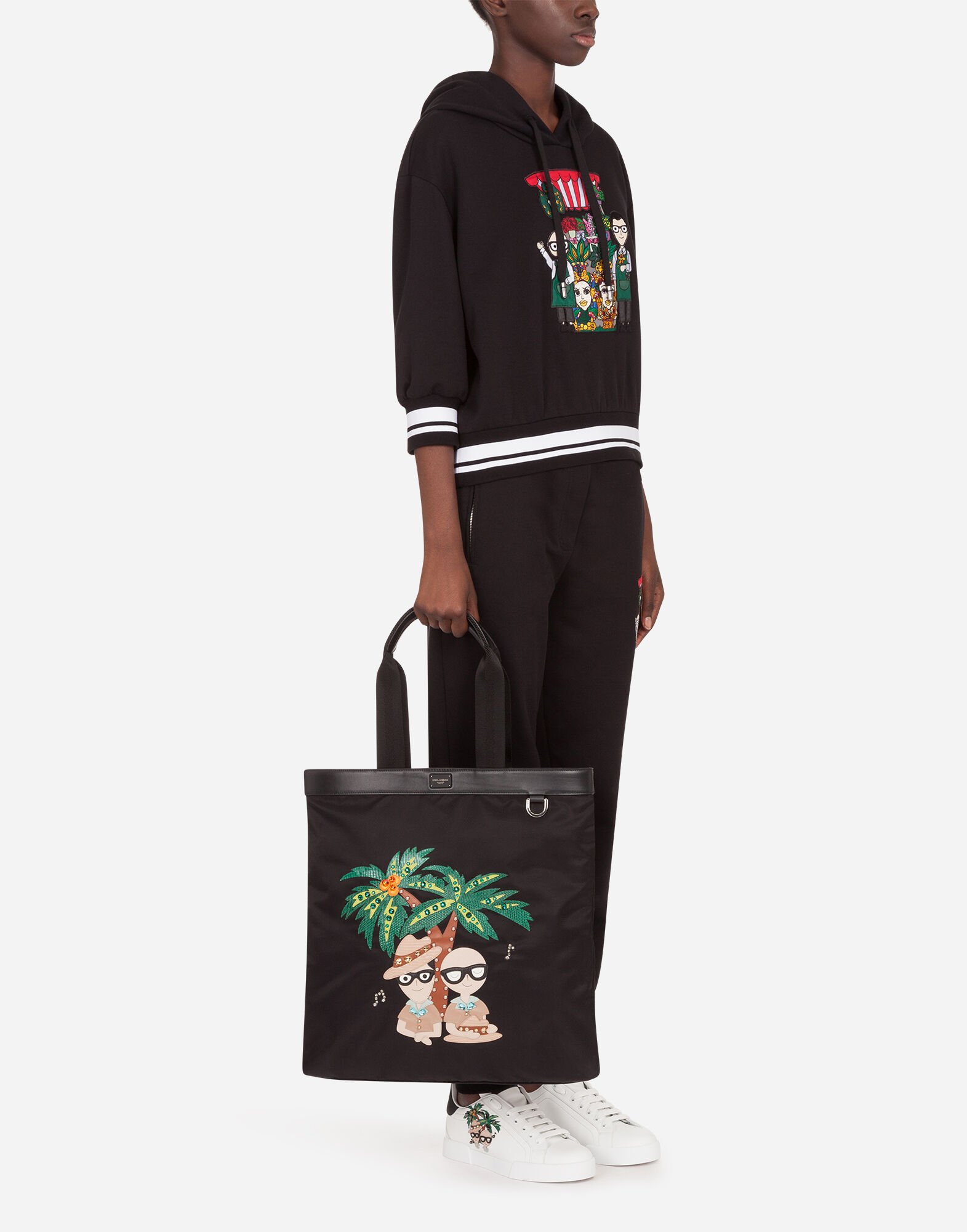 DOLCE&GABBANA パッチ付きジャージースウェットシャツ Dolce & Gabbana DGパッチジャージースウェットシャツ