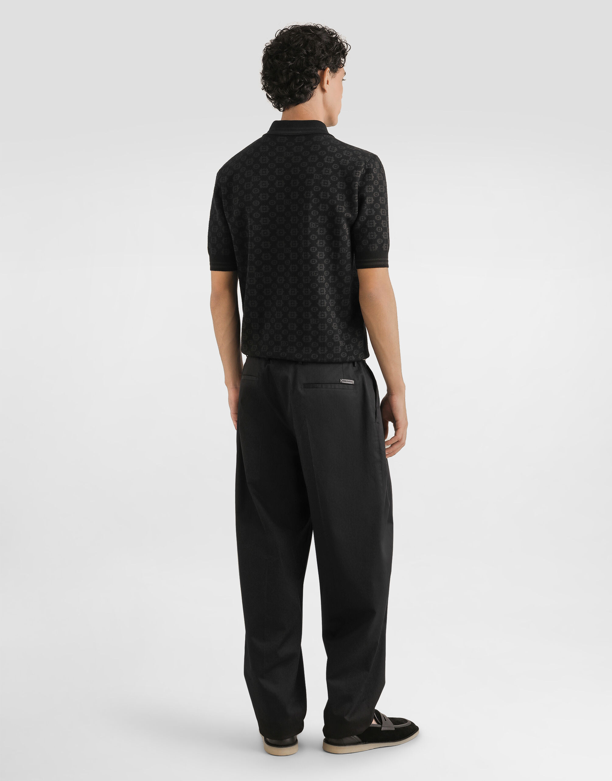 Multicolorのメンズ Micro-dot stitch polo shirt | Dolce&Gabbana®
