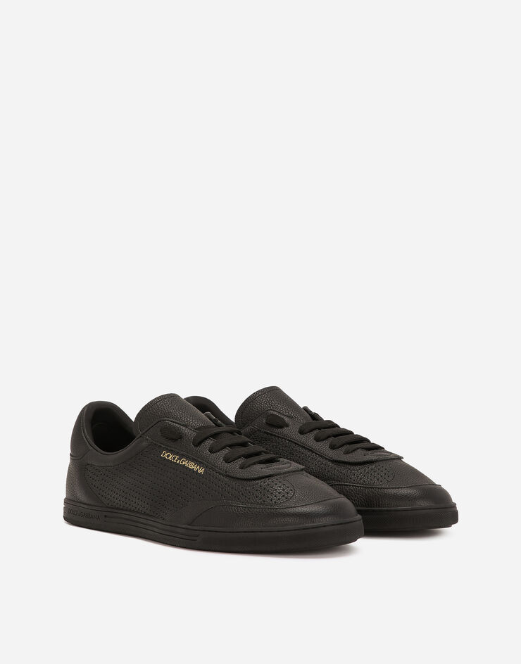 Dolce & Gabbana Perforated calfskin Saint Tropez sneakers Black CS2256AR837