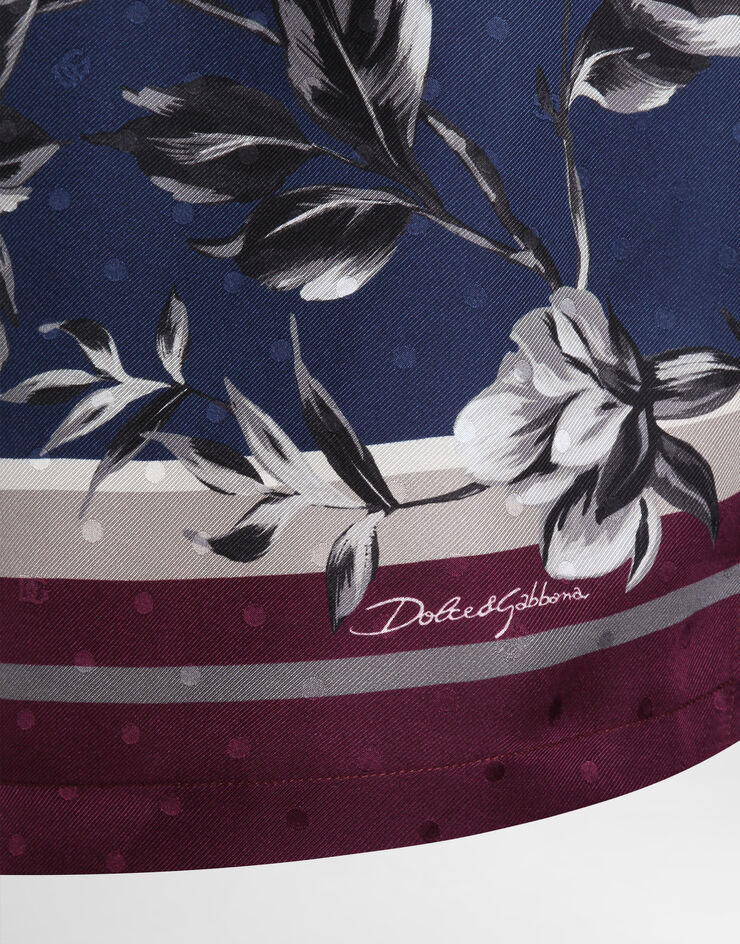 Dolce & Gabbana Hawaiihemd aus Twill mit Pfingstrosen-Print Dolce & Gabbana Hawaiihemd aus Twill mit Pfingstrosen-Print Multicolor G5KS3THI10P