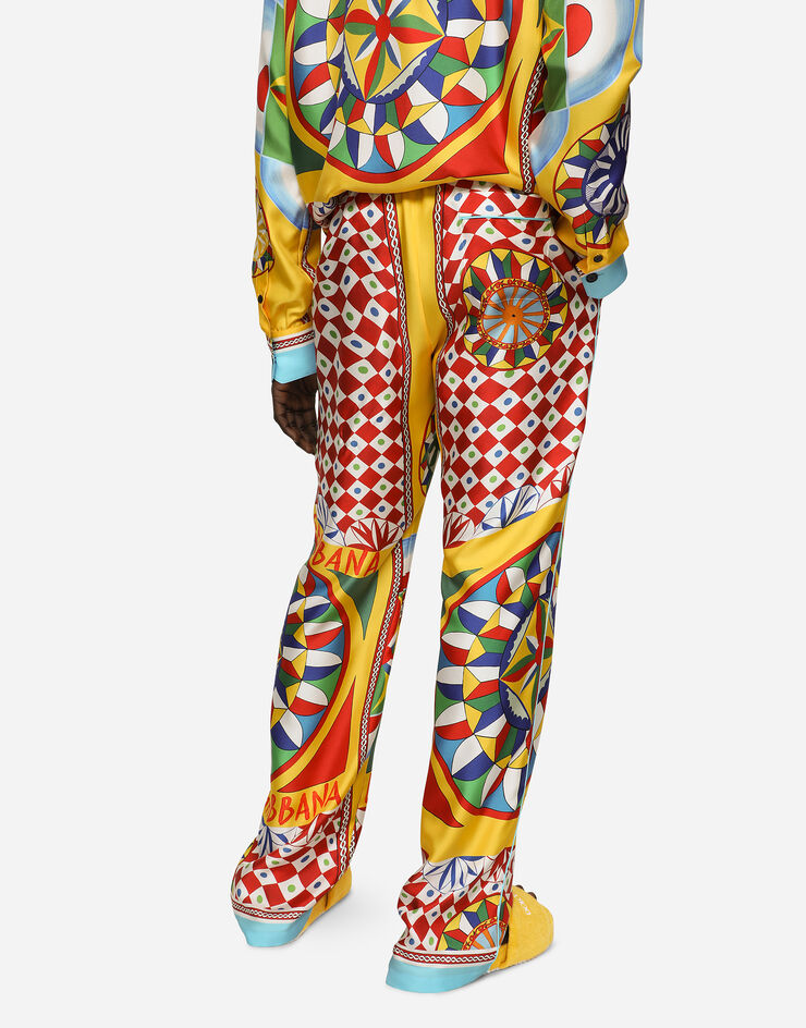Dolce&Gabbana Carretto-print silk twill jogging pants Print GVRMATHI1KX