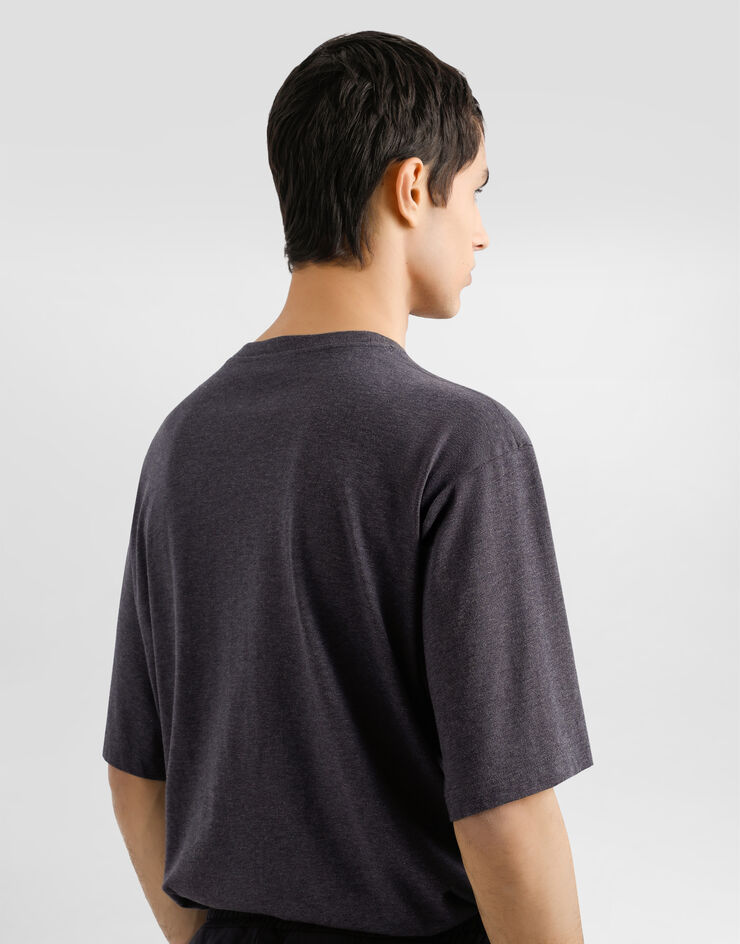 Dolce & Gabbana Cotton t-shirt with print Grey G8PN9TG7PLQ
