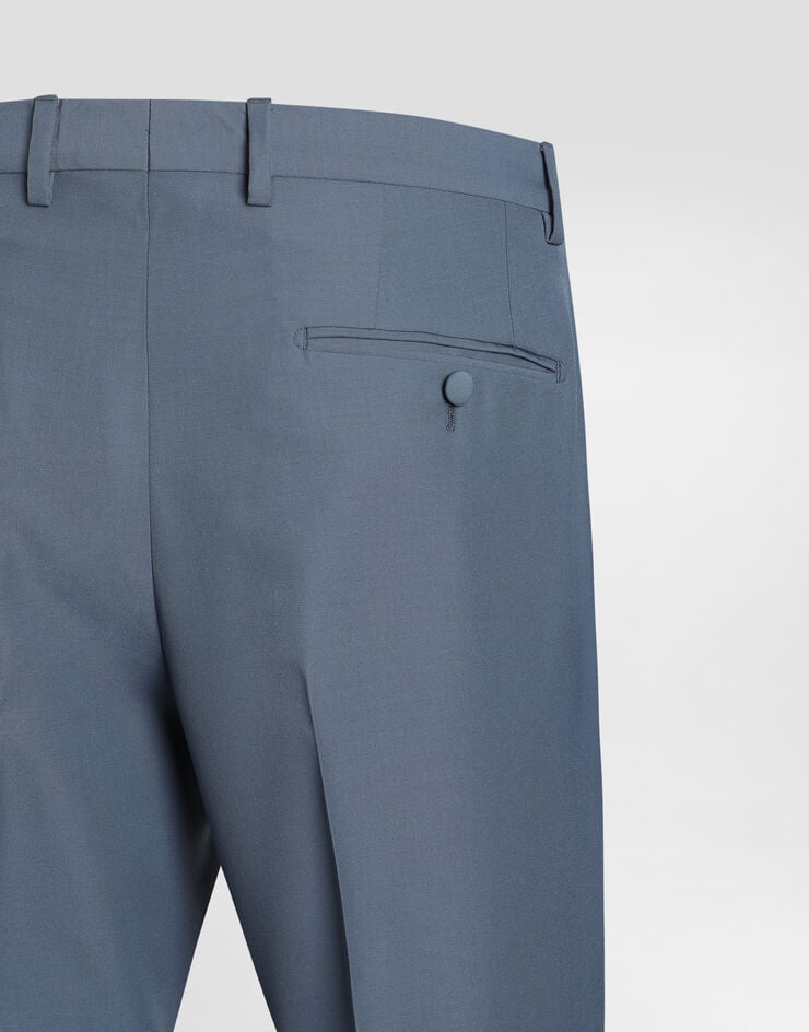 Dolce & Gabbana Hose aus Wollpopeline Azure GY7BMTHU2BN