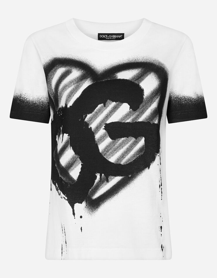 Dolce & Gabbana T-SHIRT M/CORTA GIRO Weiss F8N08TG7F1E