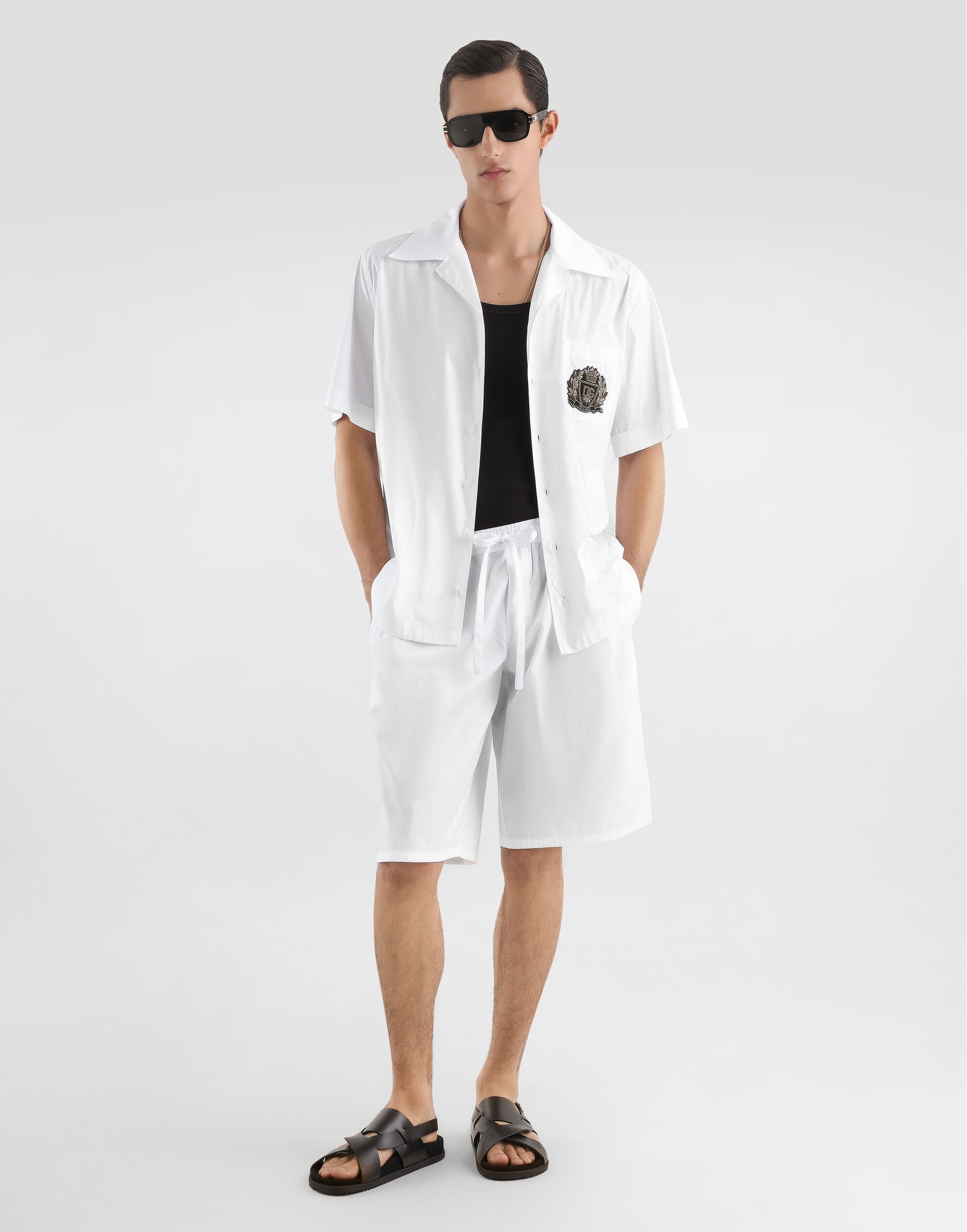 Vanity cotton bermuda shorts in White for Men | Dolce&Gabbana® US
