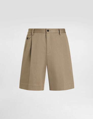 Dolce & Gabbana Cotton bermuda shorts Beige GW0MAZFUFL9