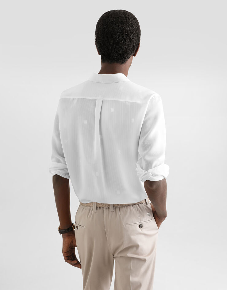 Dolce & Gabbana Martini shirt in dg barre jacquard White G5ML1TFJ1J4