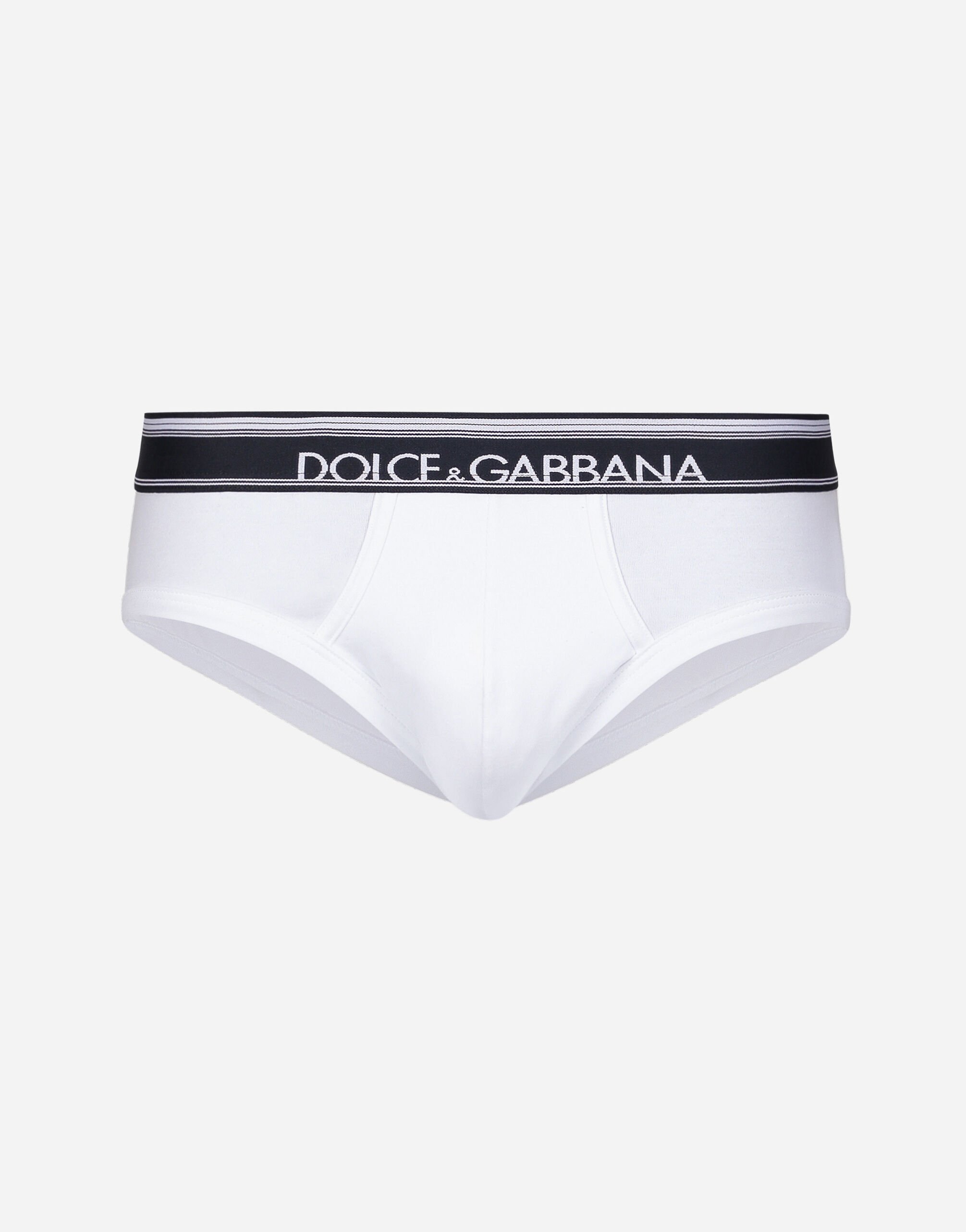 Dolce & Gabbana Zweierpack Midi-Slips aus bi-elastischer Baumwolle Drucken G035TTIS1VS
