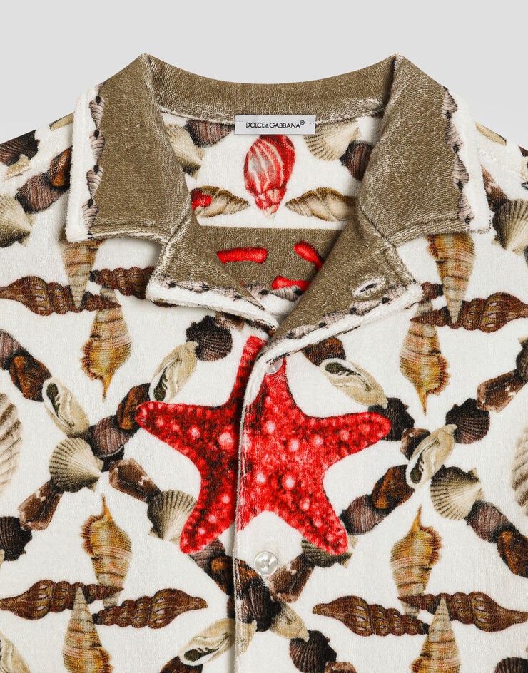 Dolce & Gabbana Shell-print cotton terry shirt Multicolor L4JS49II7HV