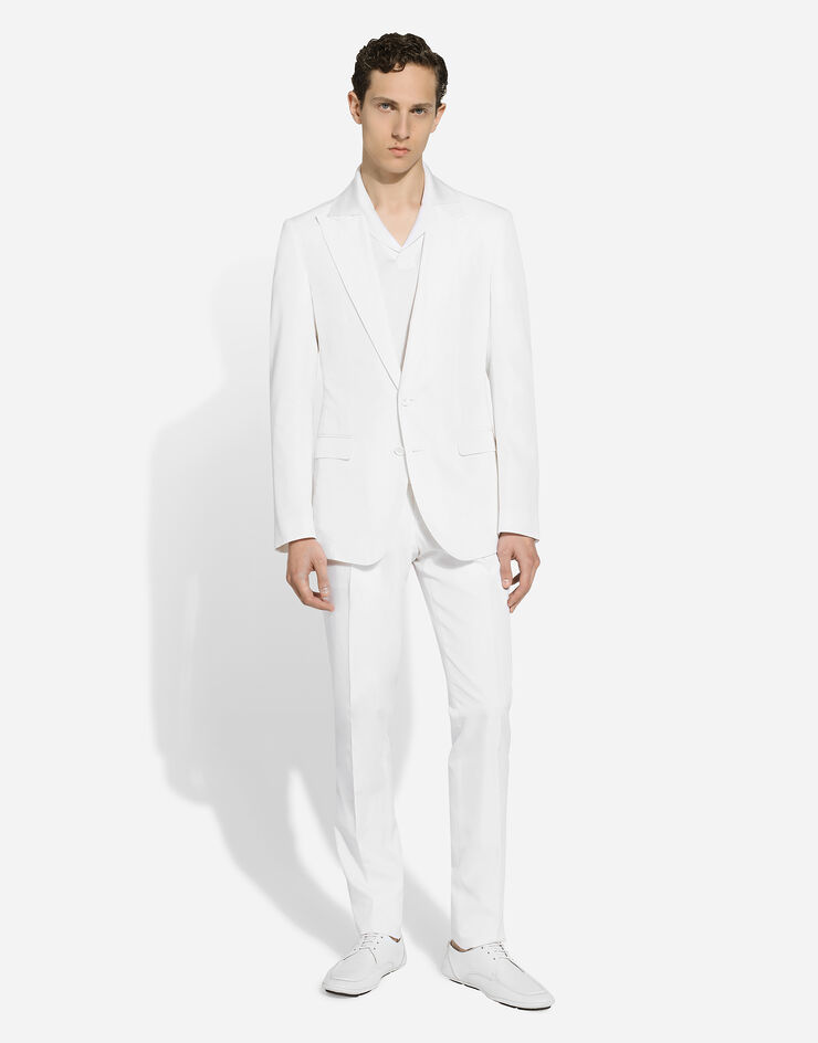 Dolce & Gabbana Traje Taormina de botonadura sencilla Blanco GKAHMTFUTBT
