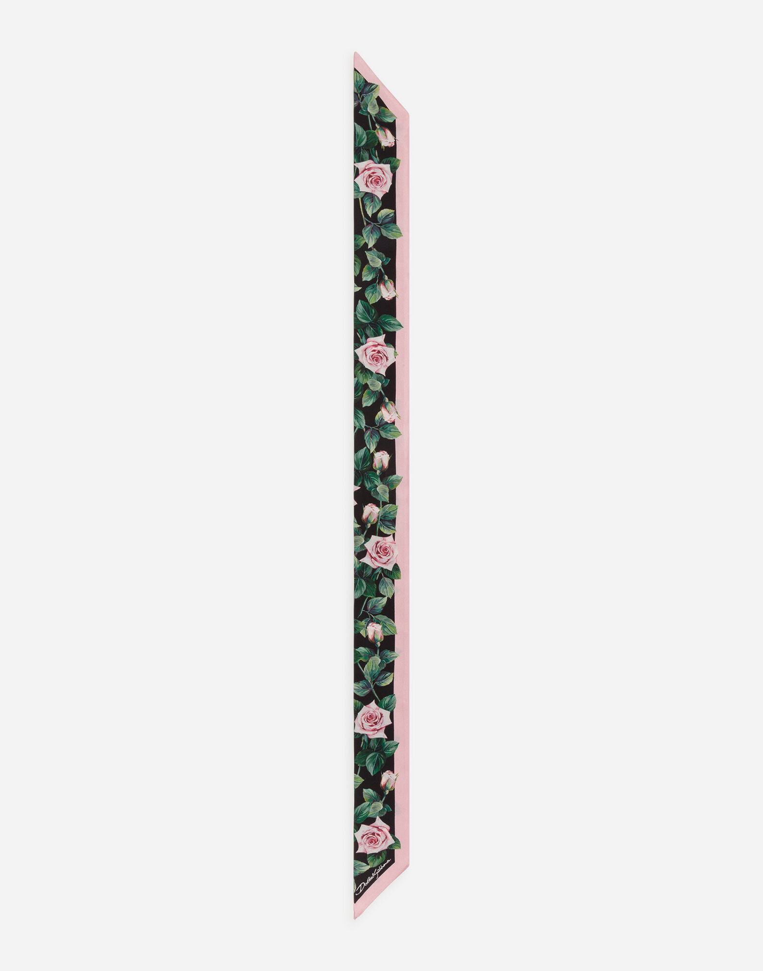 Tropical rose print twill bandeau