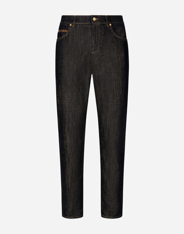 Dolce & Gabbana Regular-fit blue denim jeans Black GY6UETGH311